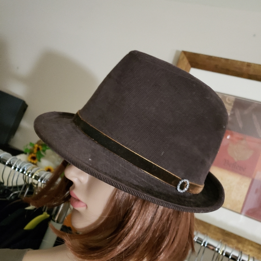 🛍Fedora  Hat  Brown Corduroy